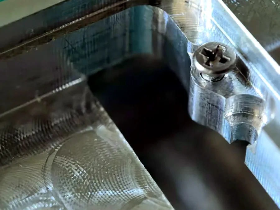 6061 aluminum part during CNC milling