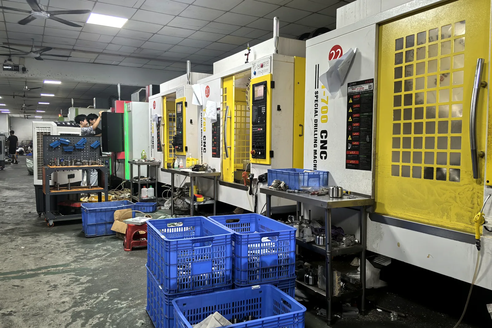 One Part CNC factory floor with six CNC machining centers