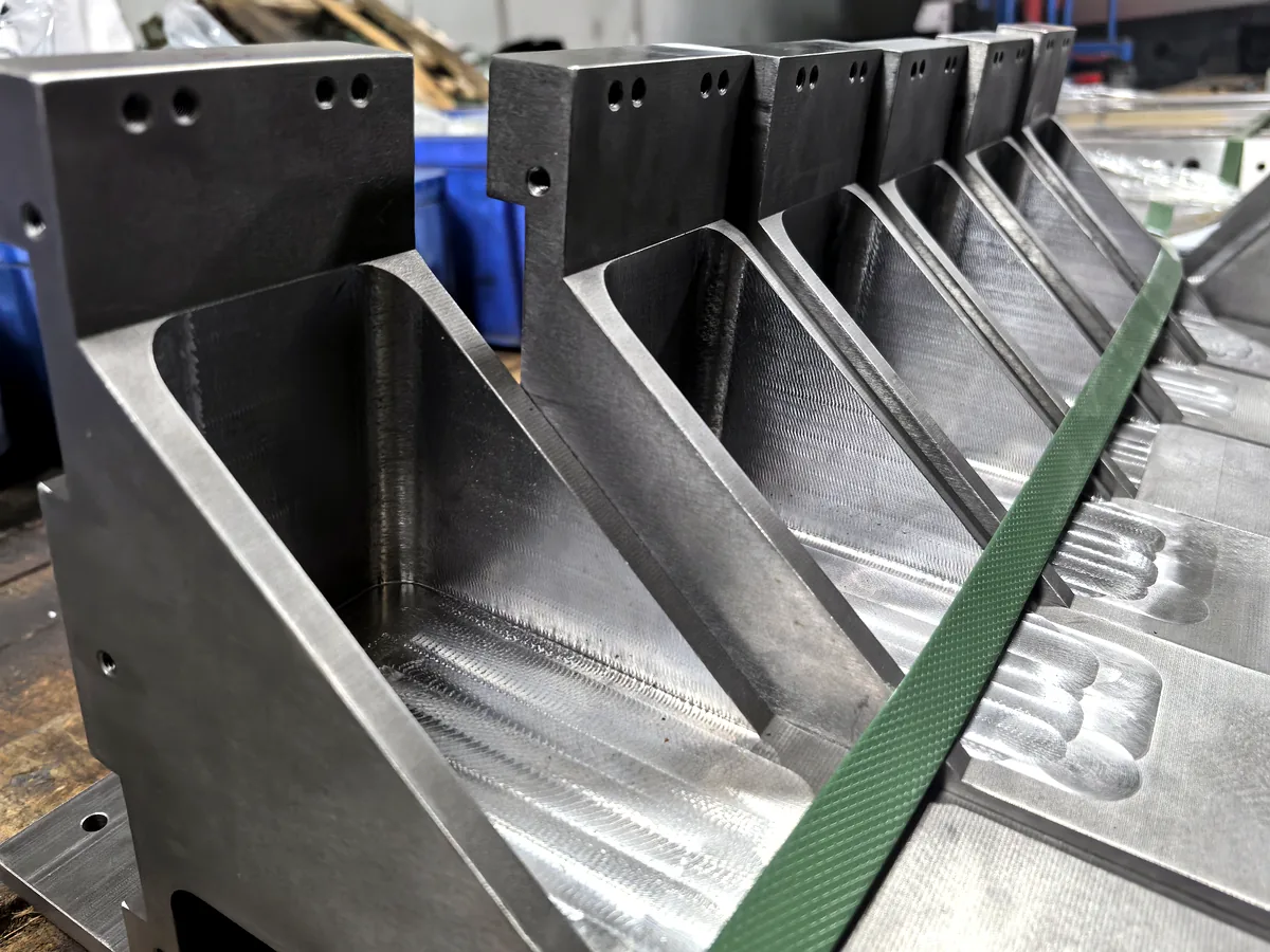 CNC machined stainless steel brackets in a small batch